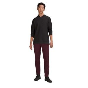 Lululemon Commission Pant Slim 30 Burgundy Maroon ABC Tech Chino Mens Trousers